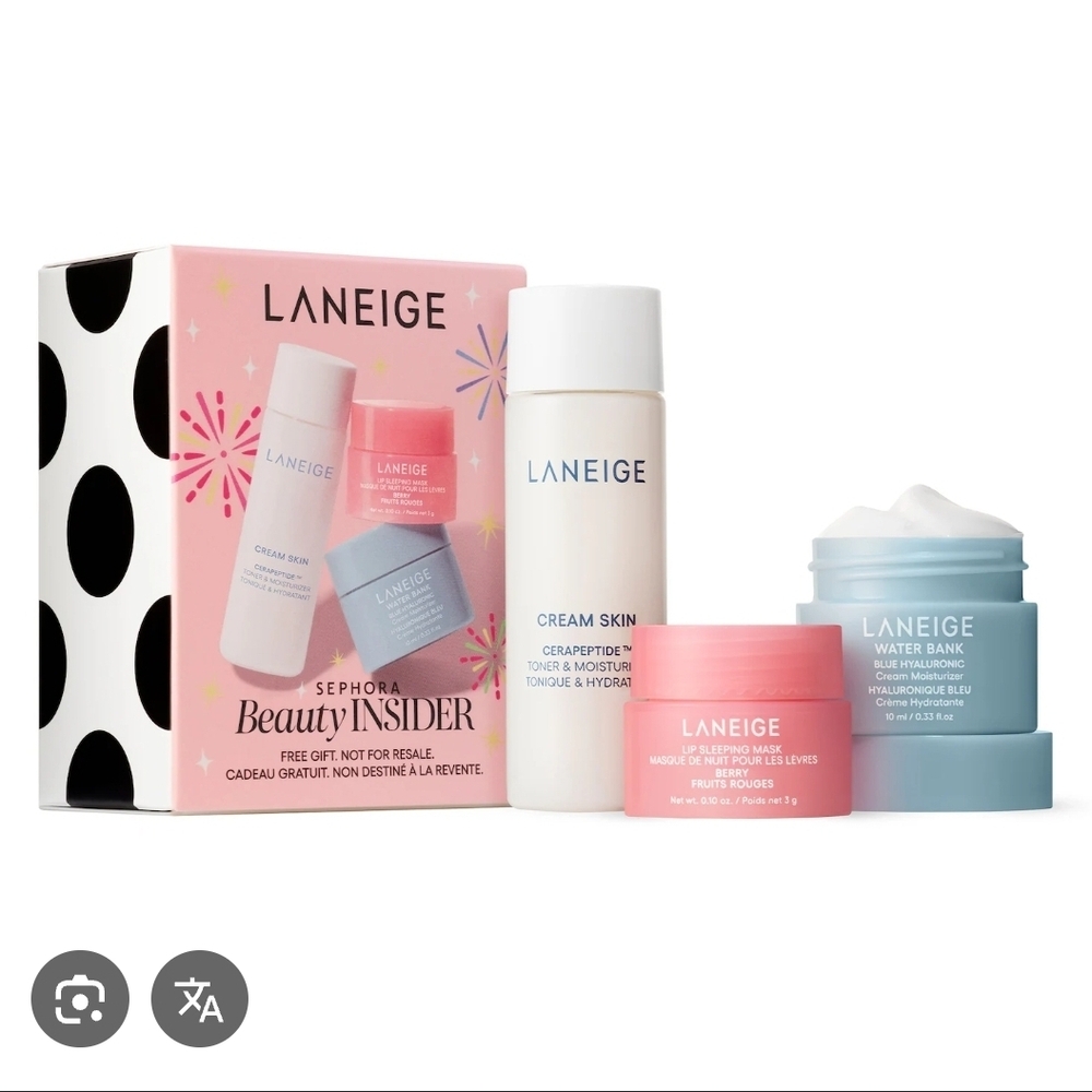 Laneige Sephora Beauty Insider Water Bank, Lip Sleeping Mask, Cerapeptide Toner+